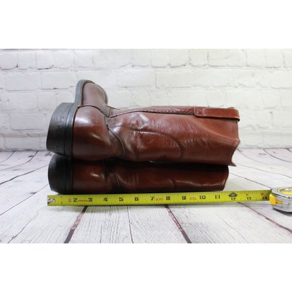 Vintage Red Wing Brown Leather Pull on Western Cowboy Work Boots Size 9.5 E - Picture 8 of 9